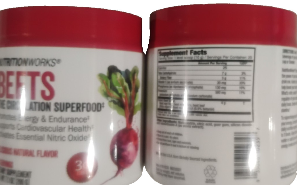 2x NutritionWorks Beets The Circulation Superfood Dietary Supplement Powder New