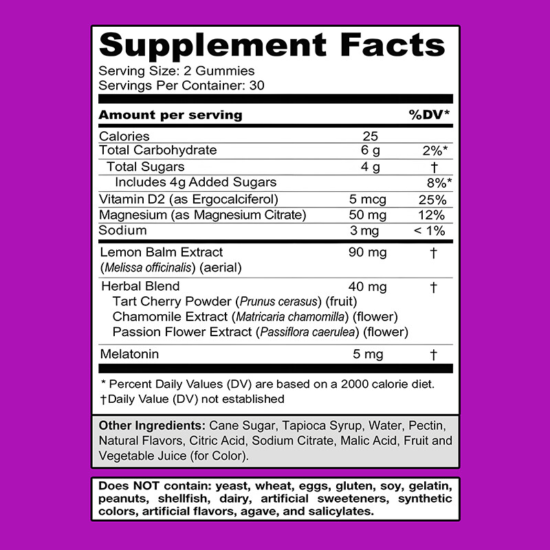 Sleep Gummies 60 count Fall Asleep Fast and Stay Asleep, Sleeping Aid Gummy