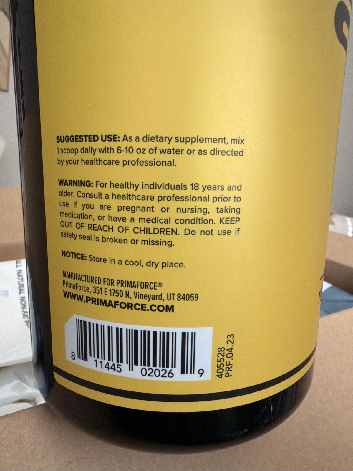 PrimaForce L-Glutamine Dietary Supplement Powder 1.5KG