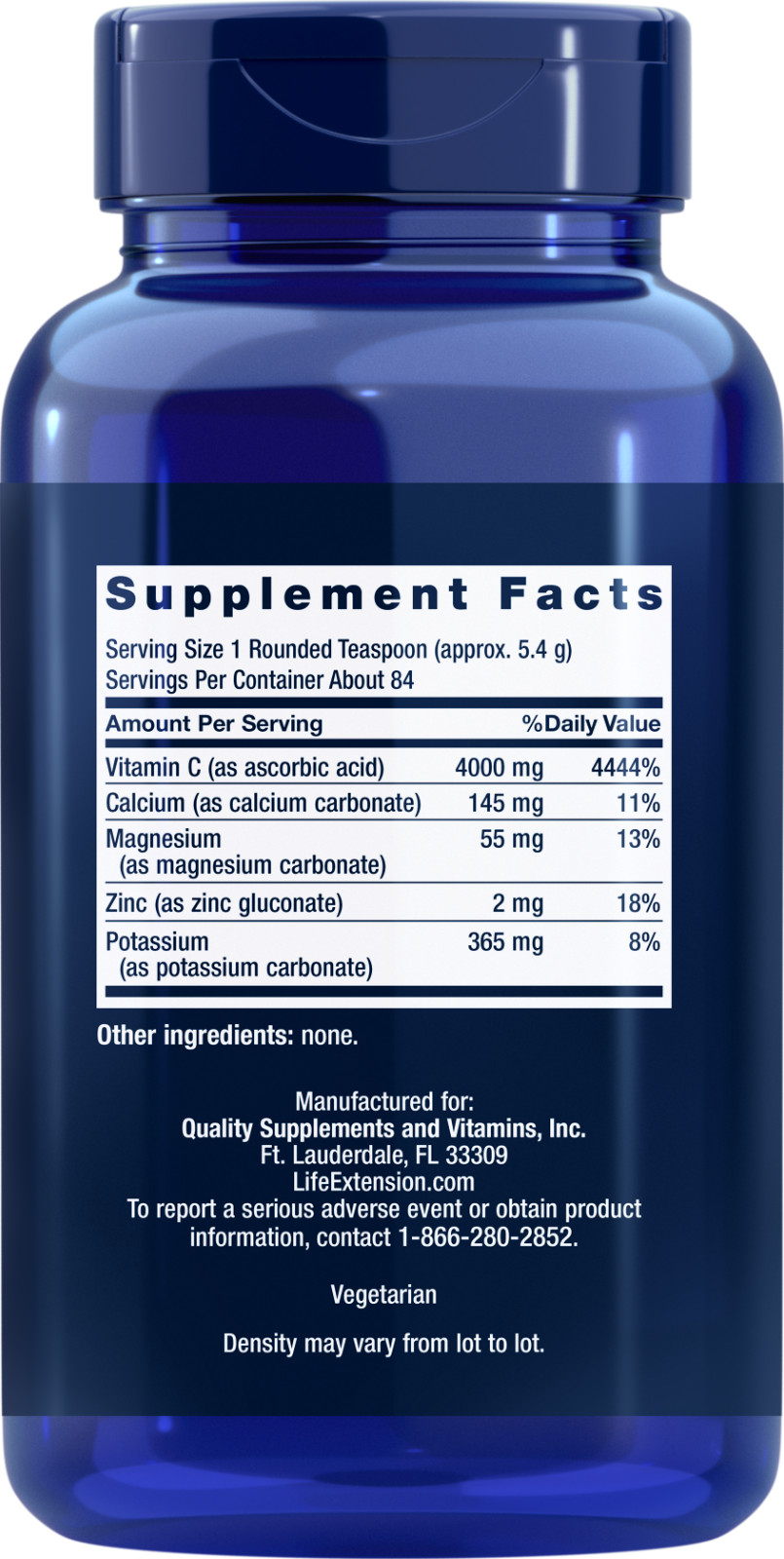 Life Extension BUFFERED C POWDER 454.6 GRAMS