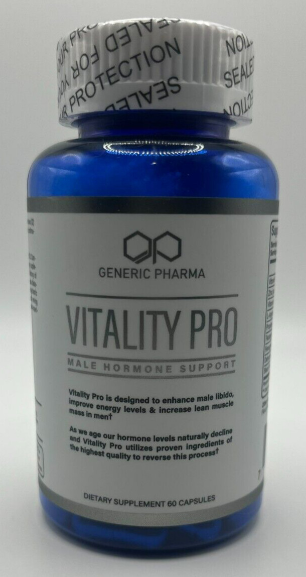 Vitality Pro – Male Hormone Support – Natural TRT – Libido Booster 60ct