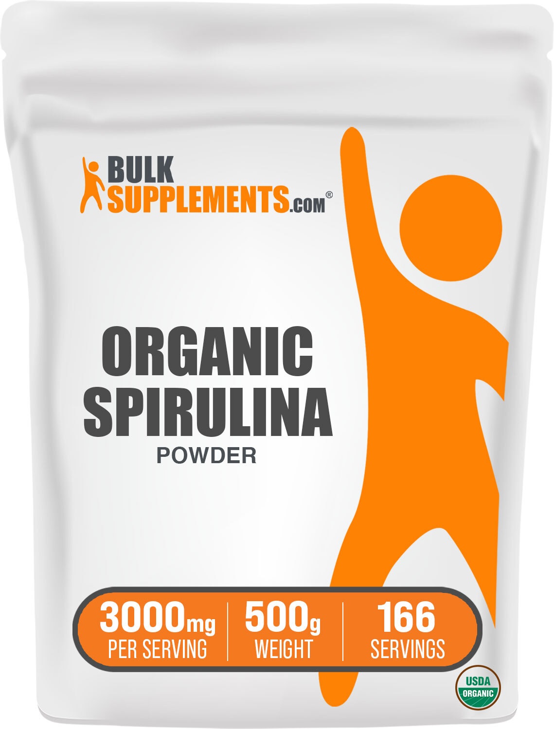 BulkSupplements USDA Organic Spirulina Powder – Vegan & Gluten-Free