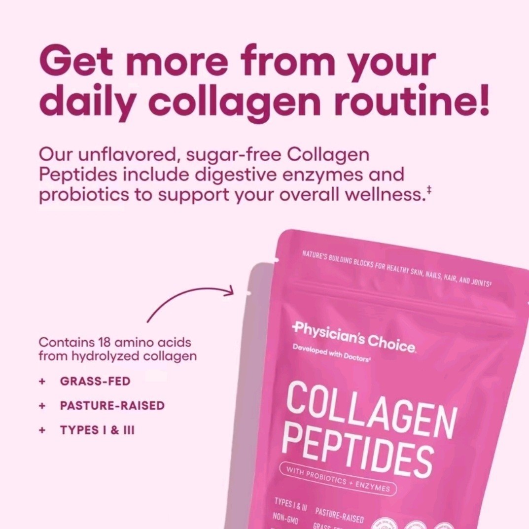 Physician’s Choice Gut Glow Up Collagen Peptides & Colostrum Gold Powder Combo