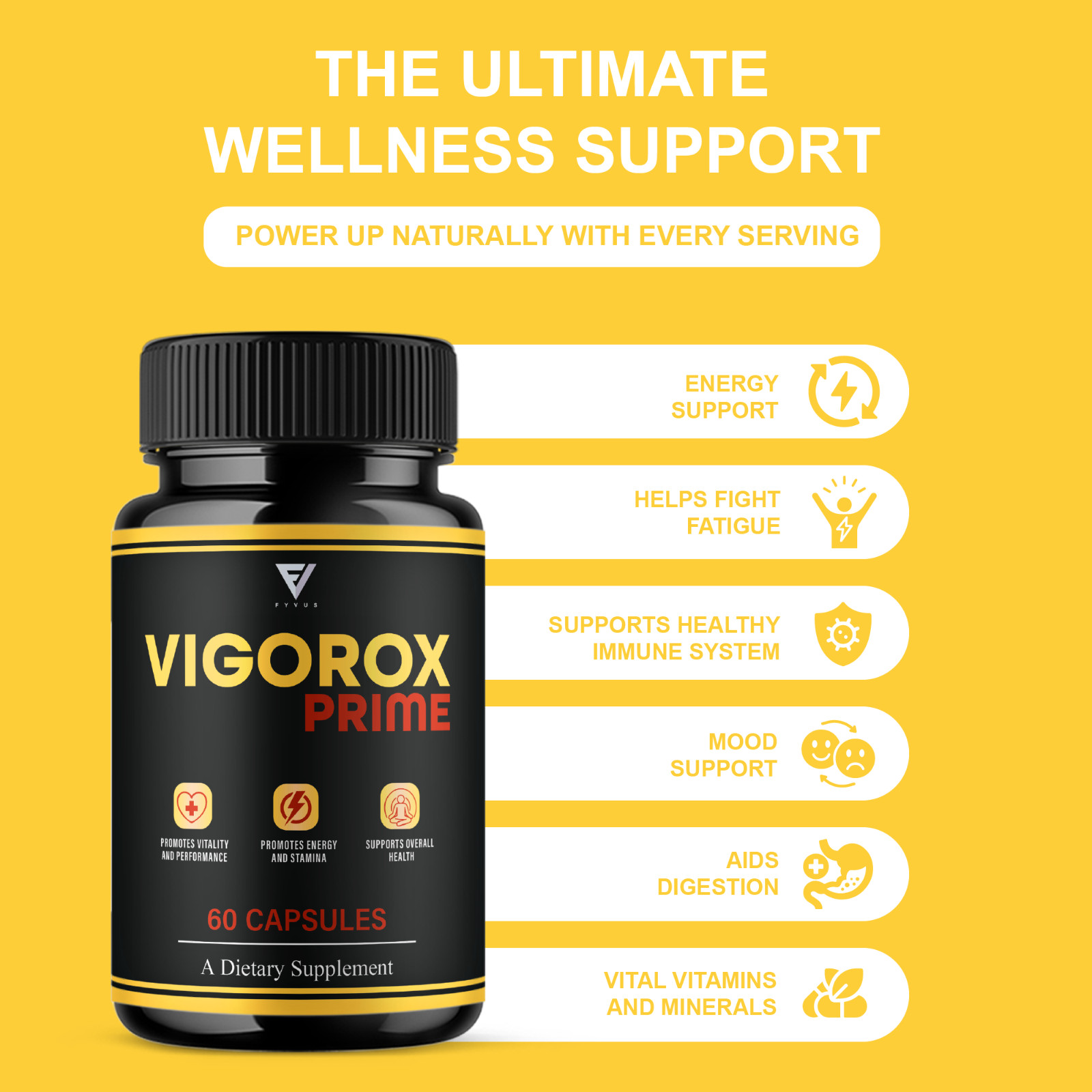 Vigorox Prime Max Performance Supplement, VigoroxPrime (60 Capsules)