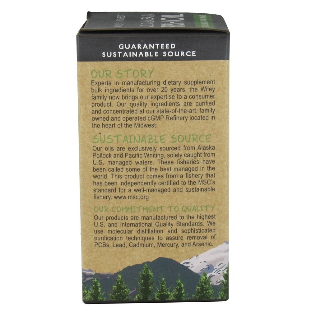 Wiley’s Finest Wild Alaskan Fish Oil Easy Swallow Minis 450 mg., 60 Softgels