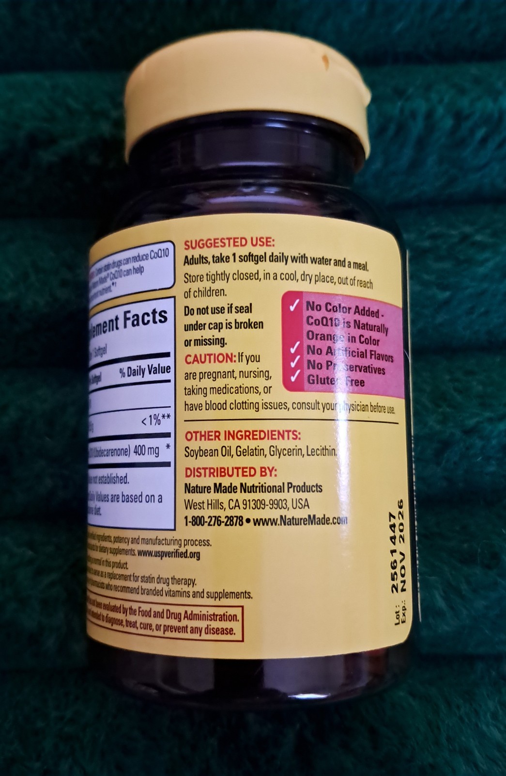 Nature Made CoQ10 400 mg 40 Softgels Heart Function & Antioxidant Support