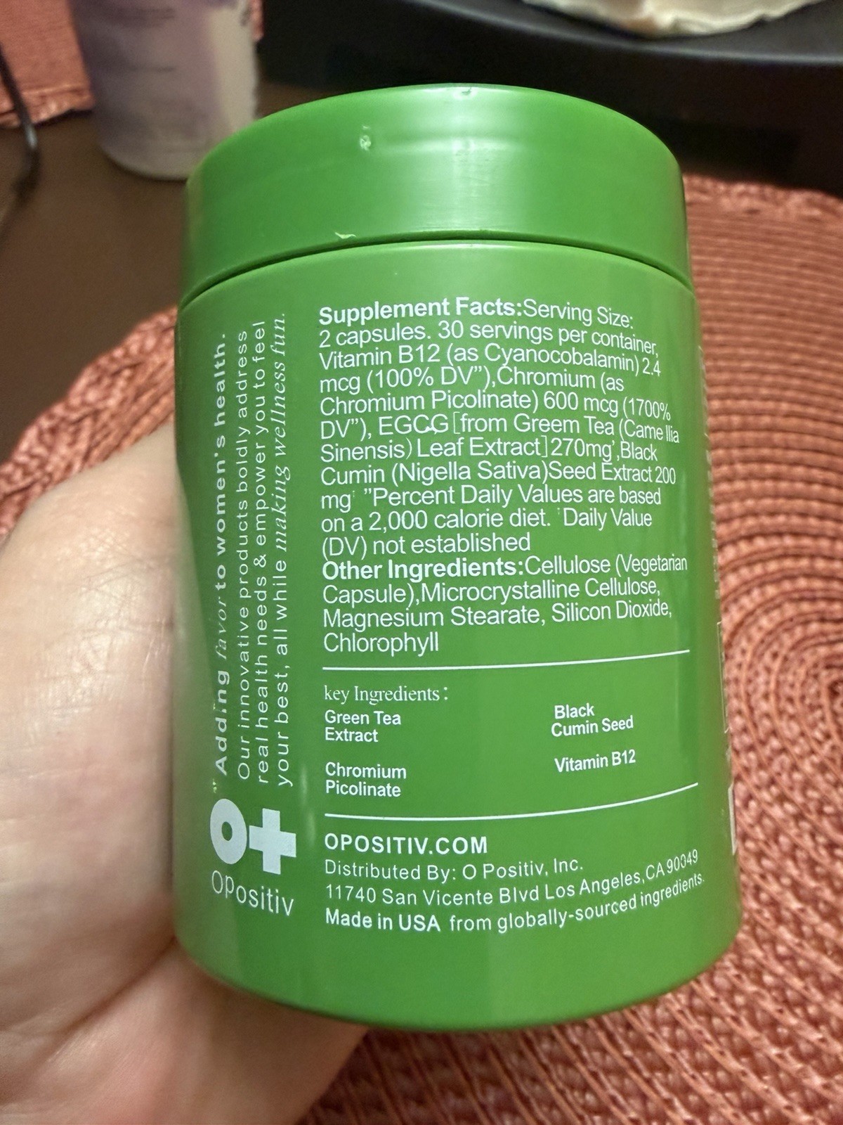 Opositiv MENO Metabolism Support Capsules 60 Vegan Exp 02-2027