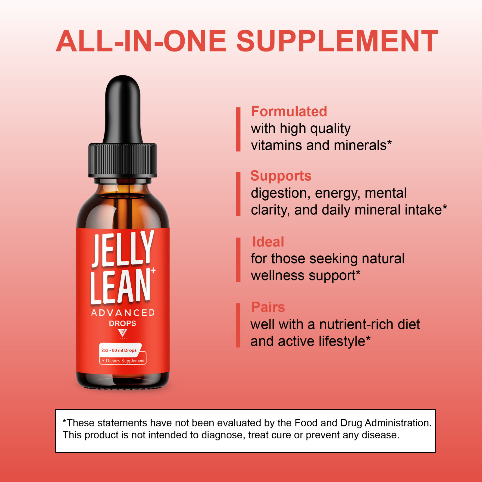 Jelly Lean Advanced Drops, Jelly Lean Weight Management (2oz)
