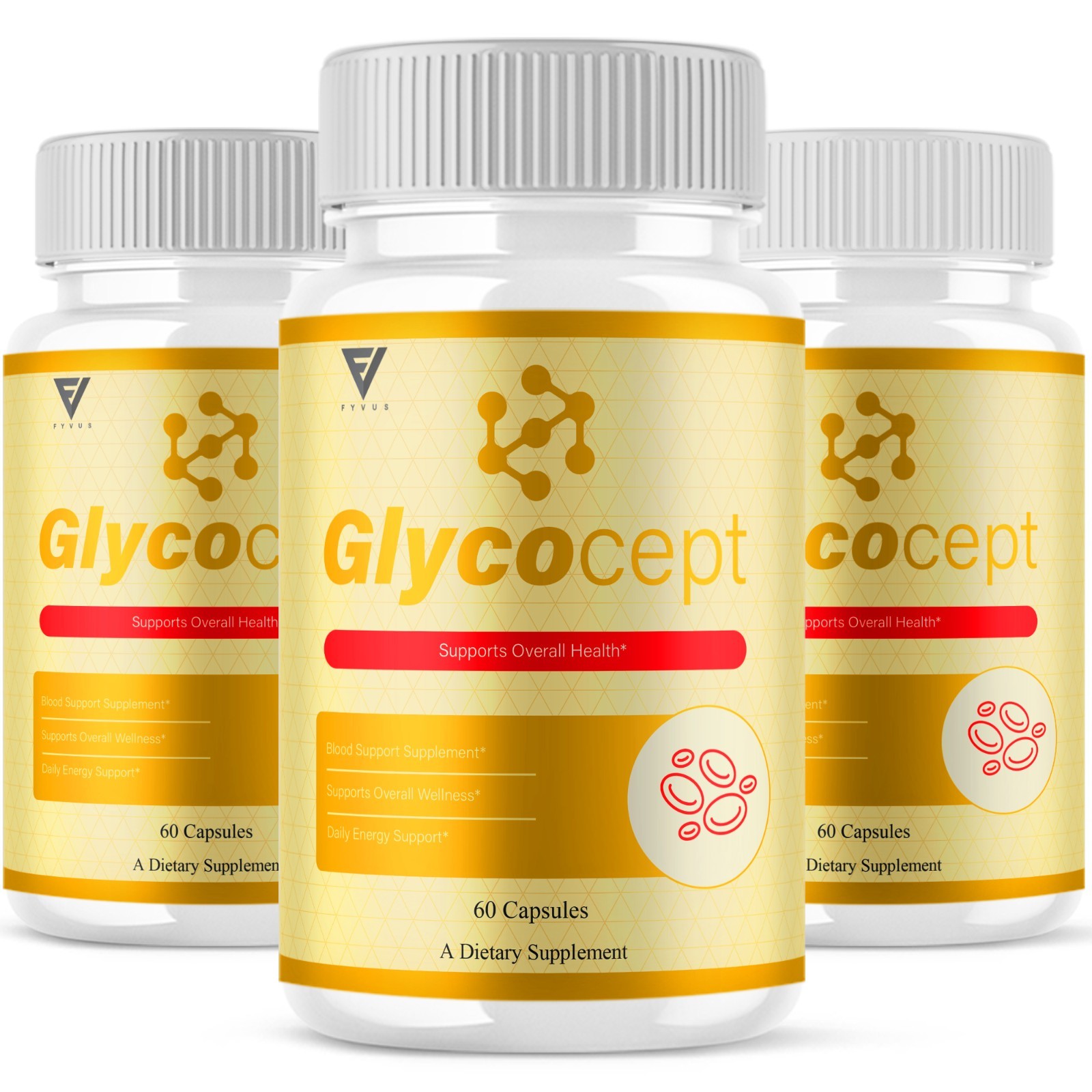 (3 Pack) Glycocept Blood Support, Glycocept Advanced Formula (180 Capsules)
