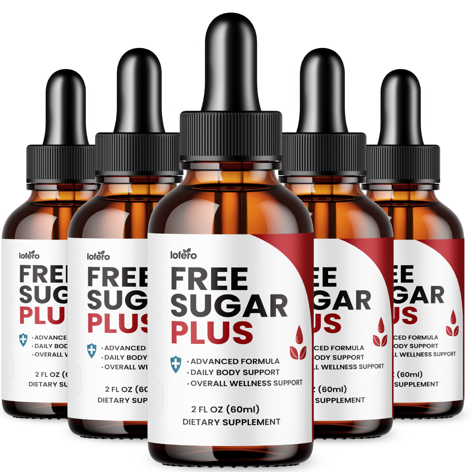 (5 Pack) Free Sugar Plus Capsules, Blood Sugar & Circulation Support (10oz)