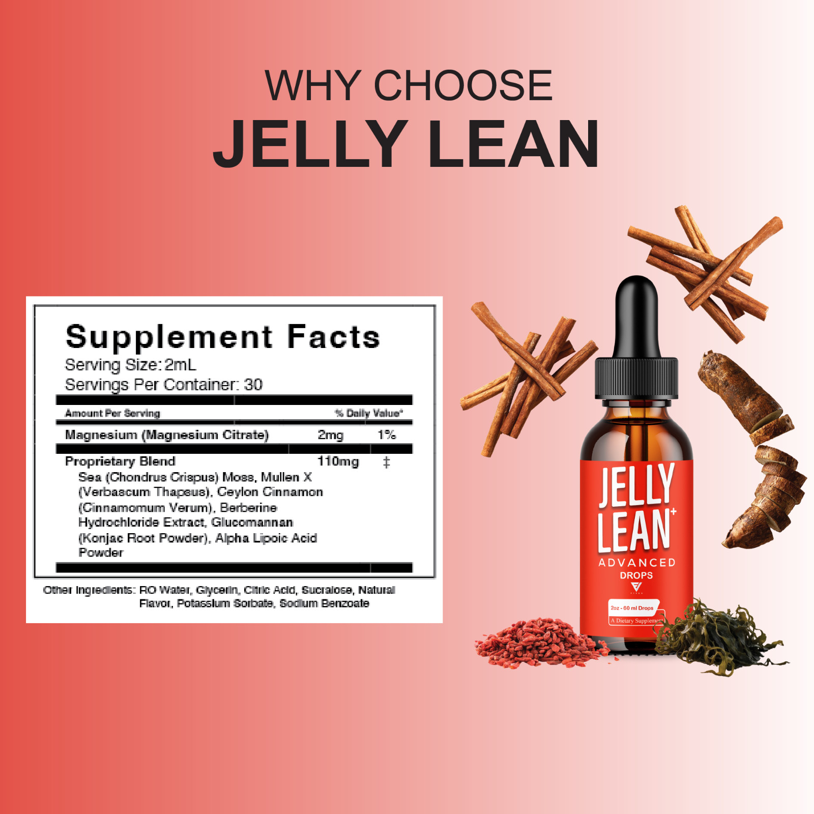 Jelly Lean Advanced Drops, Jelly Lean Weight Management (2oz)
