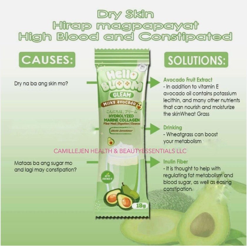 Hello Bloom GLEAM Milky Avocado, 10 Sachets