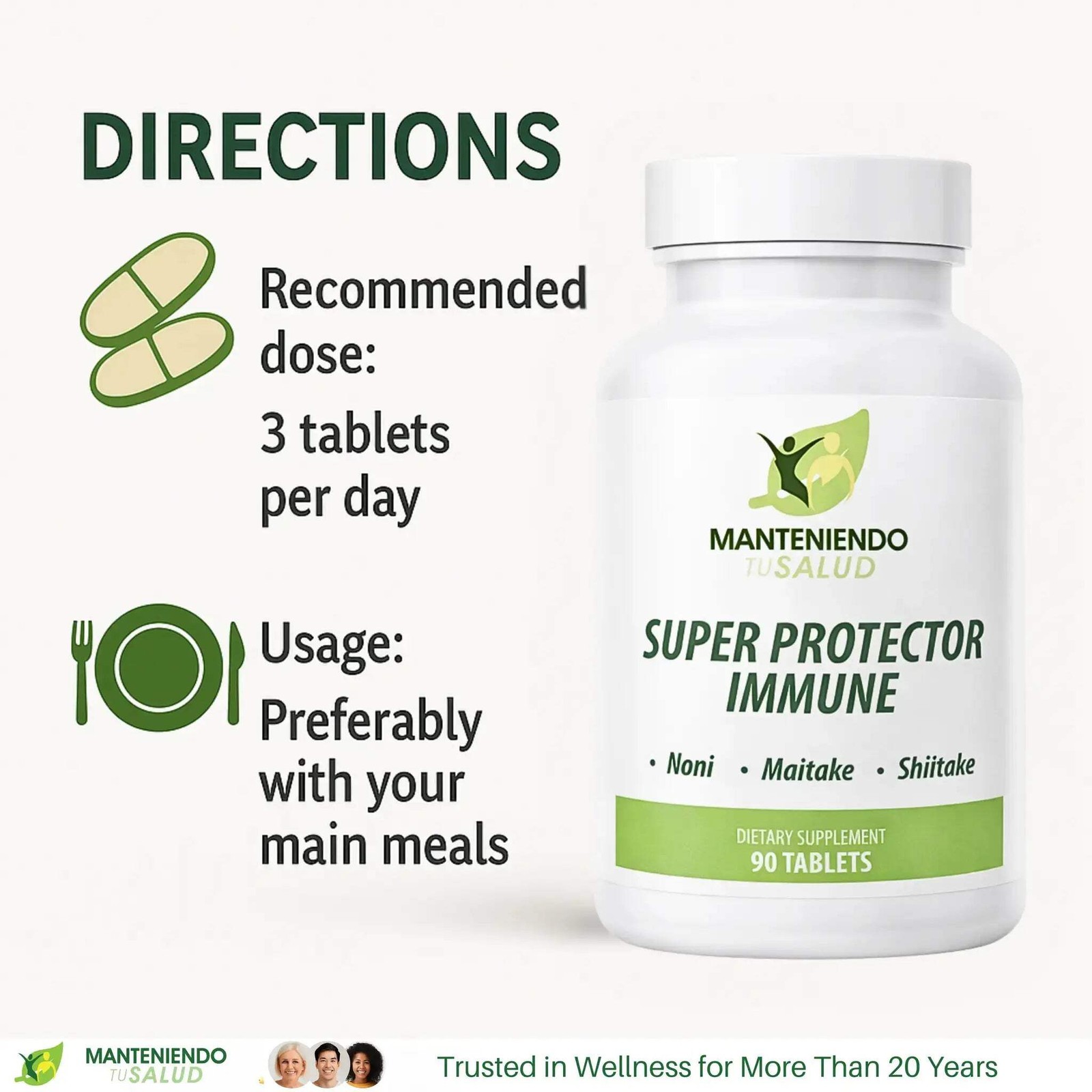 Manteniendo Tu Salud Super Protector Immune, Immune Support, 90 Tablet