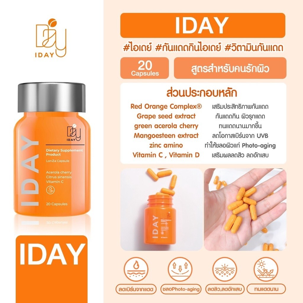 IYON Plus x5 & IDAY x5 Vitamin Dietary Supplement Sunscreen Skin Bright KVKX SET