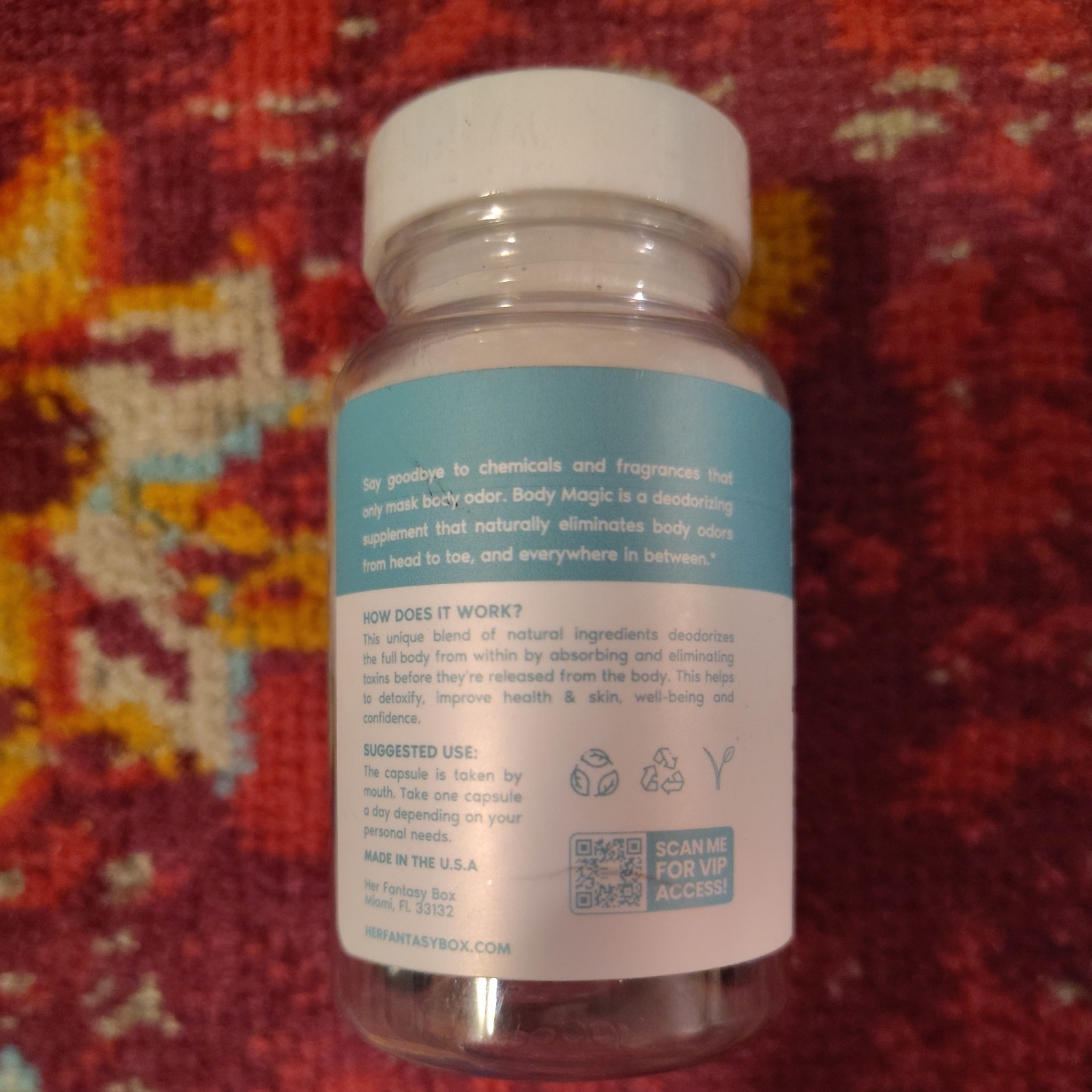 Her Fantasy Box Body Magic Remove Body Odor Dietary Supplement 30 Capsules