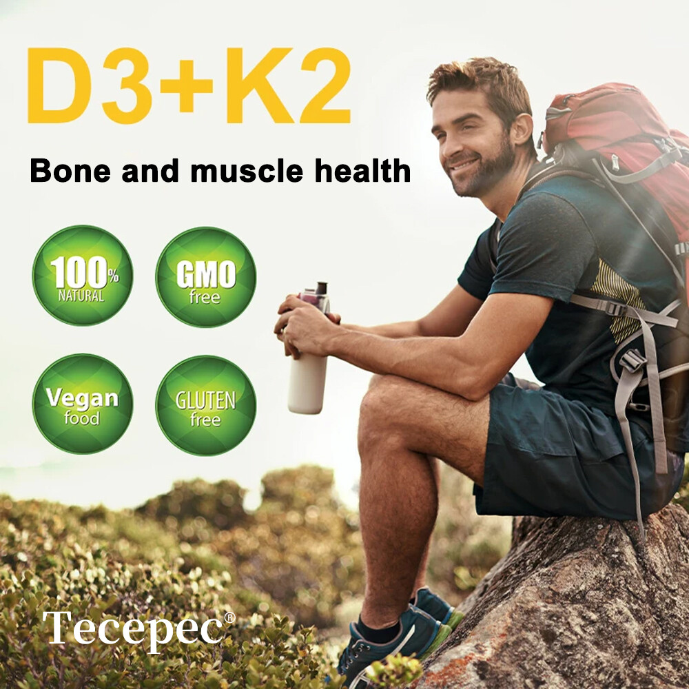 Vitamin D3 K2 Capsules Extra Strength D3 K2 Supplements with 4000 IU