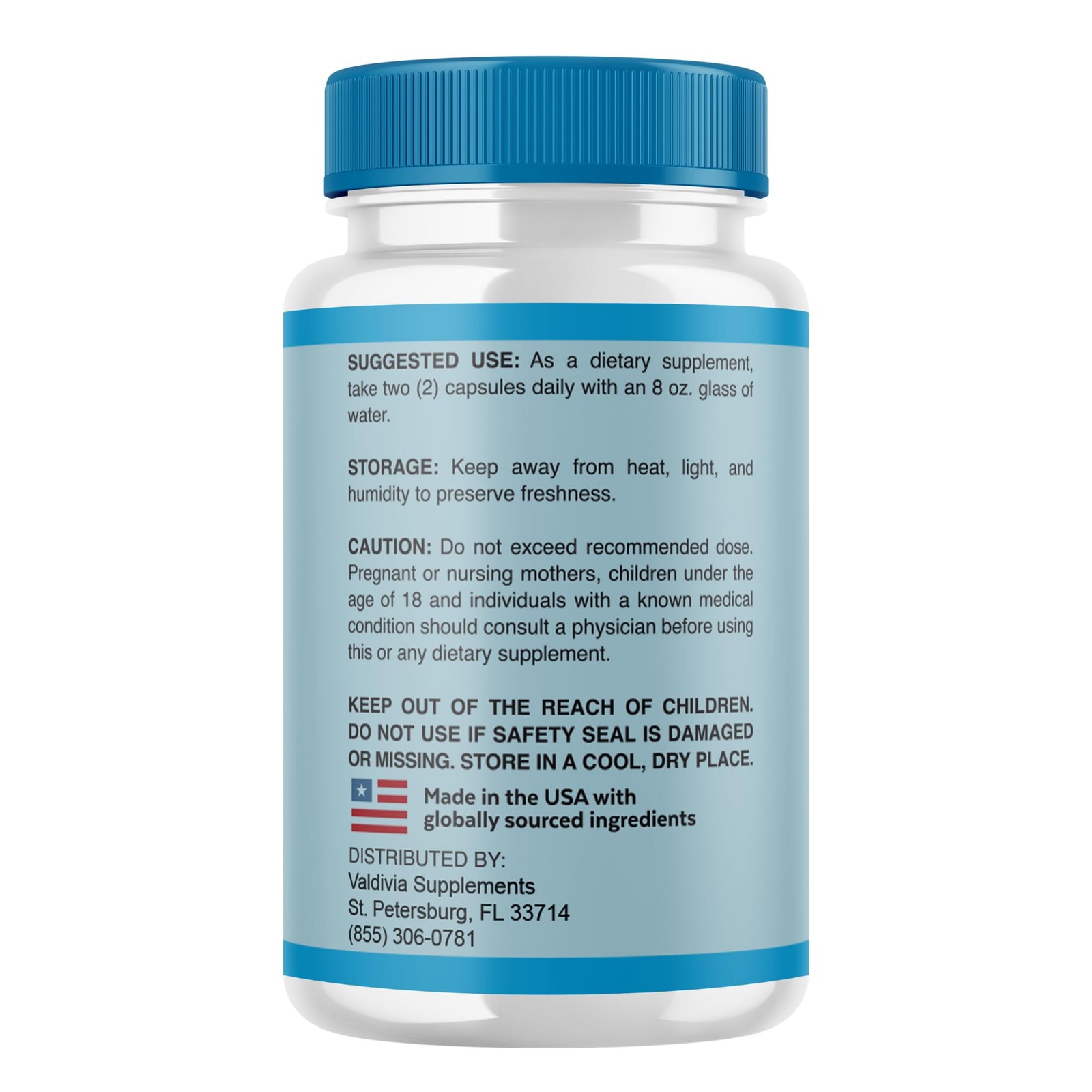 Valdivia Glucovex 60 Capsules Blood Sugar Support Supplement Made in USA