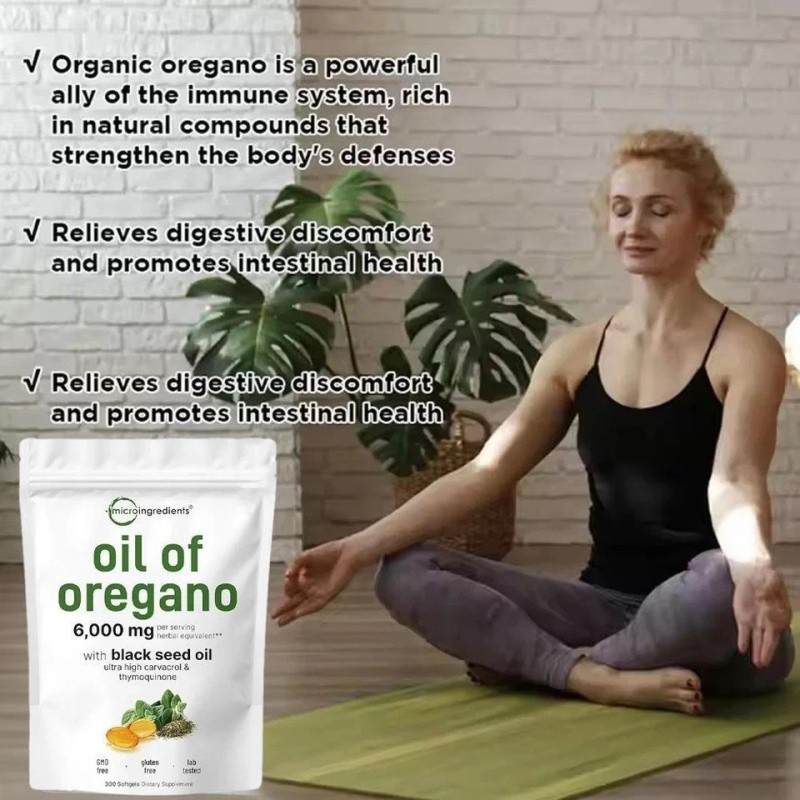 3 Pack New Oil of Oregano with Black Seed Oil, 300 Softgels Microingredients