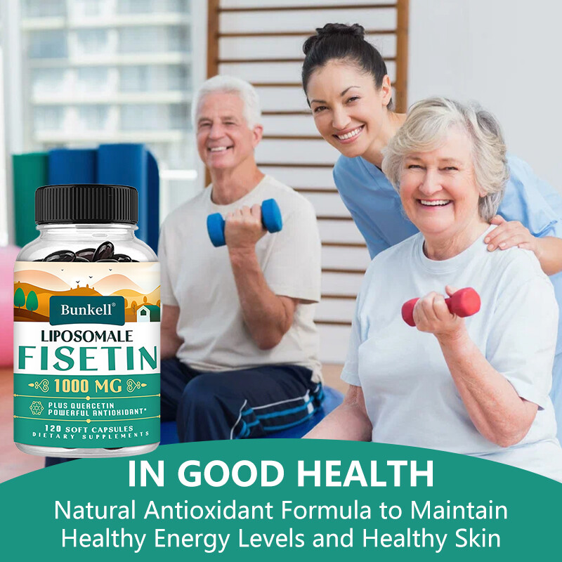 Liposomal Fisetin with Quercetin High Potency 1000mg Serving Antioxidant Energy