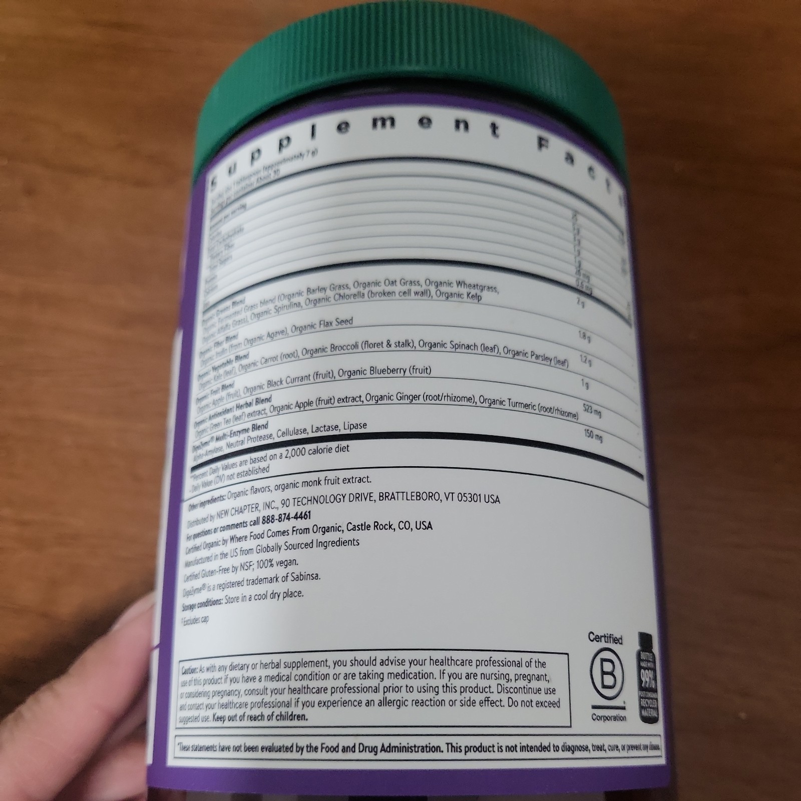 New Chapter All-Flora Digestive Super Greens Powder 7.4oz Exp 03/2027