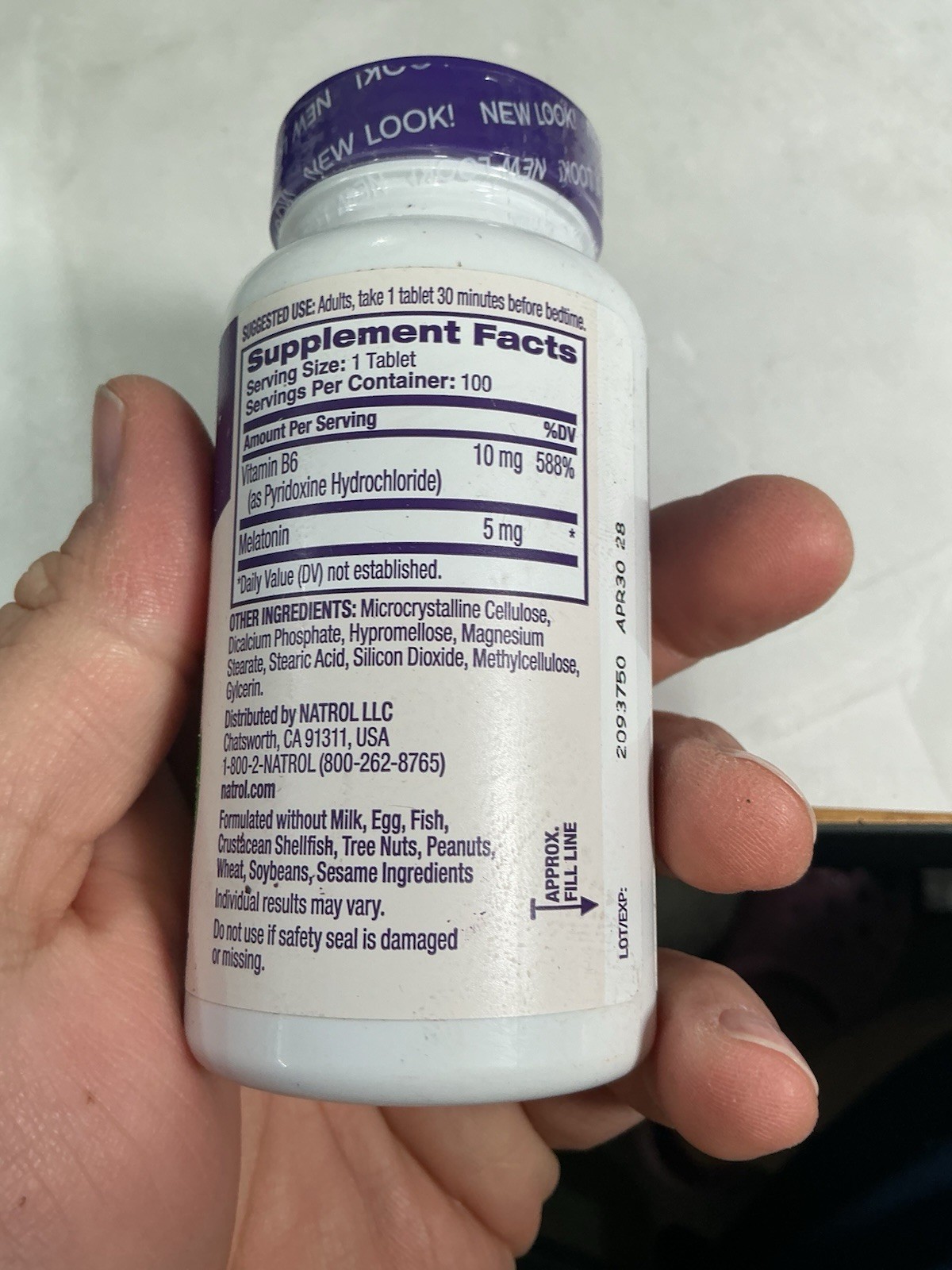 Natrol Melatonin Time Release 5 mg 100 Tabs