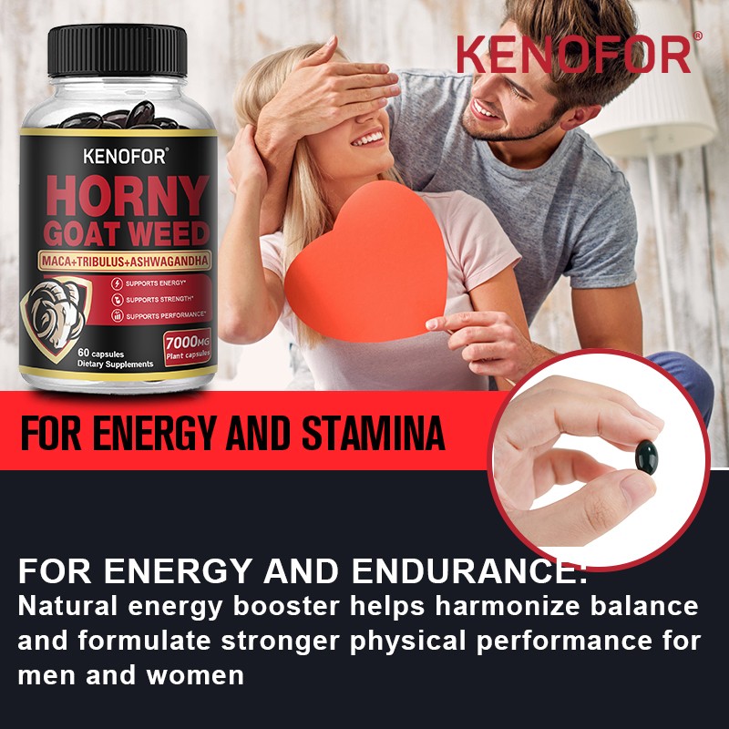 Horny Goat Weed 60 Capsules Maca Root Extract Panax Ginseng Tribulus Terrestris
