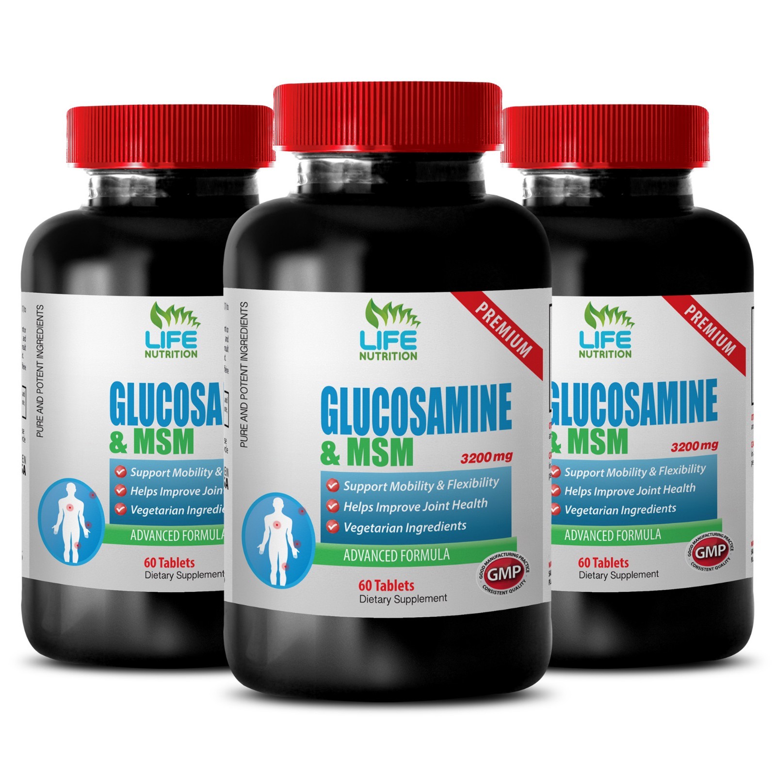 glucosamine extract – Glucosamine & MSM 3200mg – stengthen bones and joints 3Bot