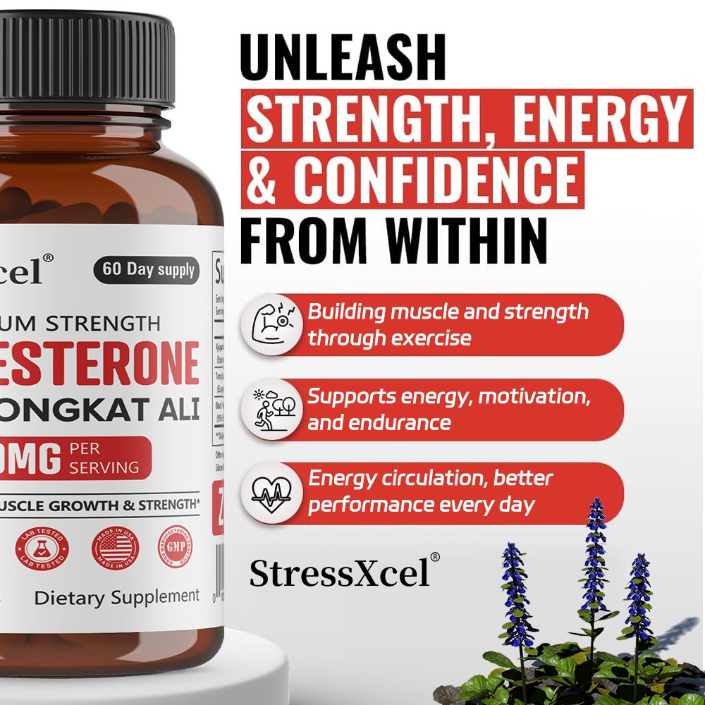 StressXcel Turkesterone Dietary Supplement 800mg, 30/60/120 Caps Muscle Health