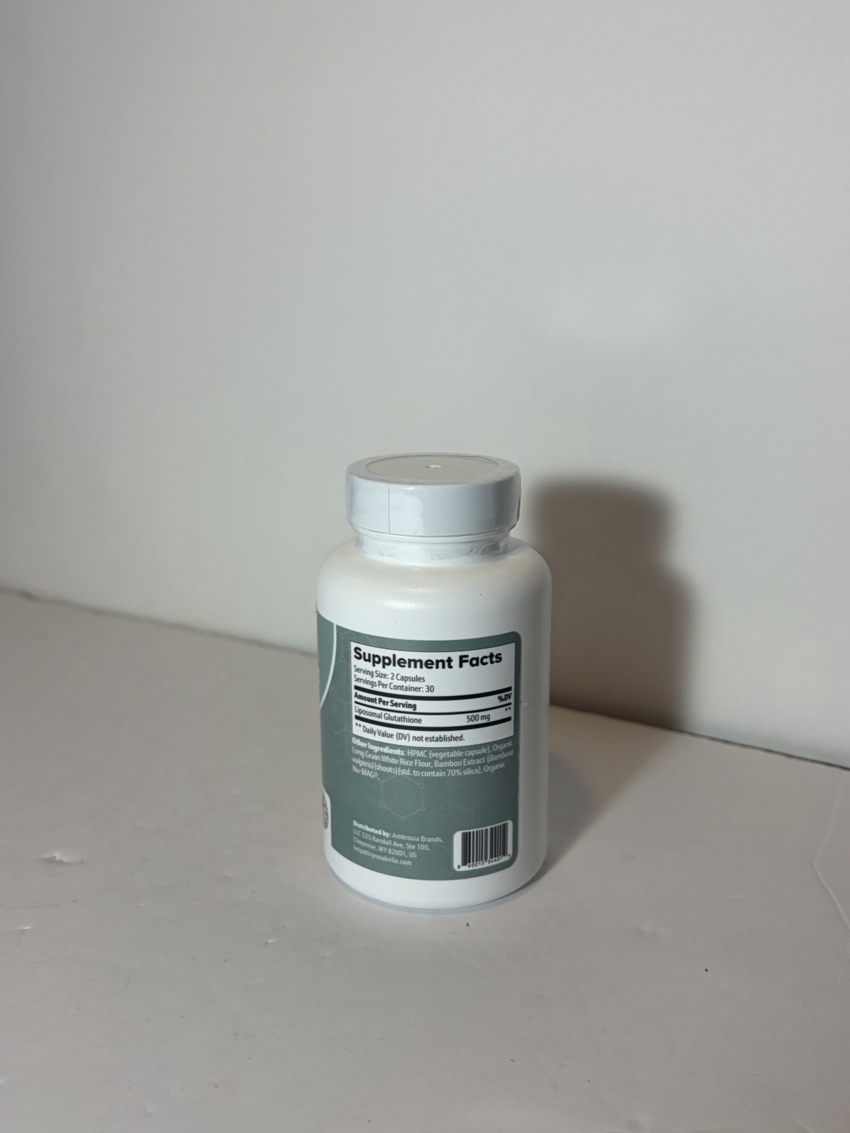 Rosabella Liposomal Glutathione 500mg Immune Detox Vegan GMP 60 Capsules