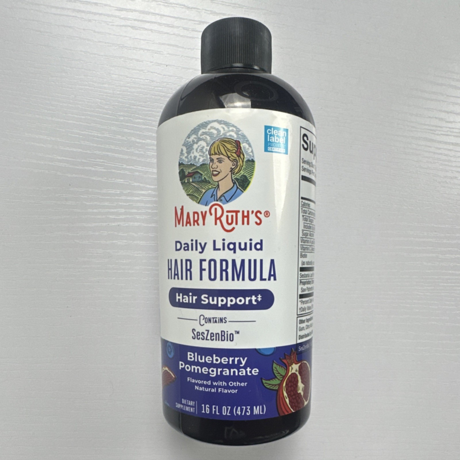 MaryRuth’s Daily Liquid Hair Support Vegan Gluten-Free Blueberry Pom 16oz