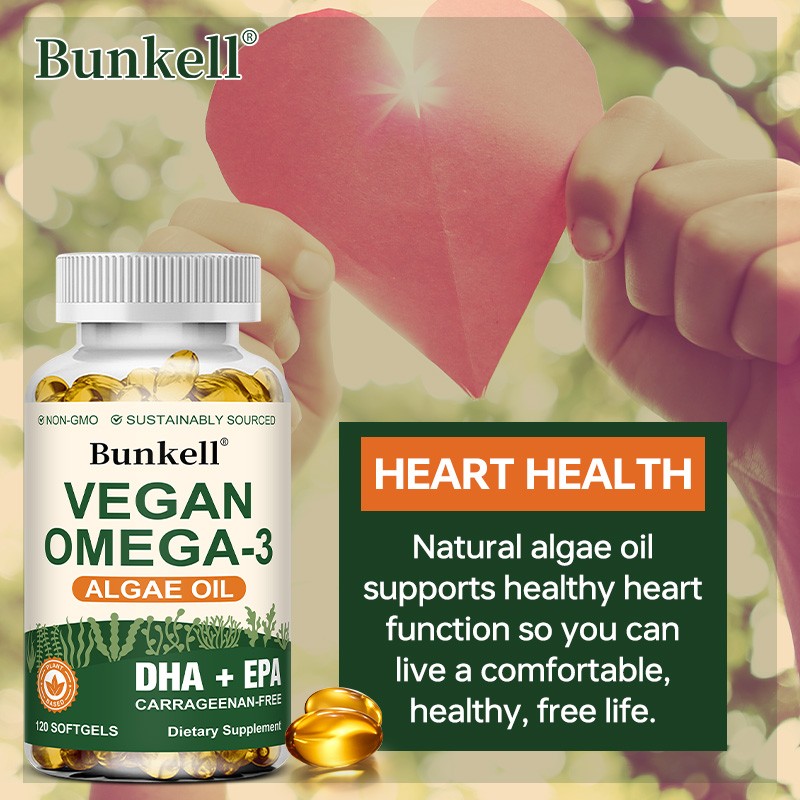Omega 3 Algae Oil Softgels Improve Heart Brain Eye Immune Health 30-120 Pills