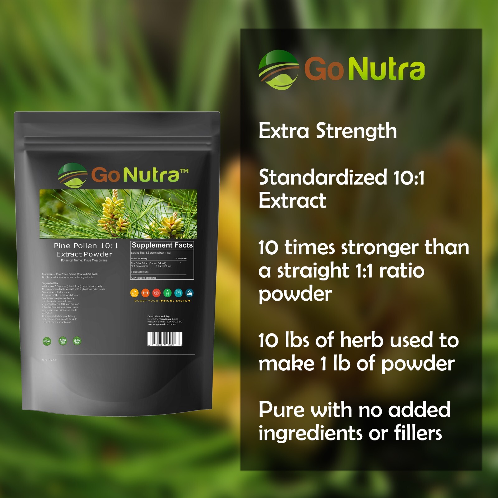 Pine Pollen Powder Non Gmo 1lb