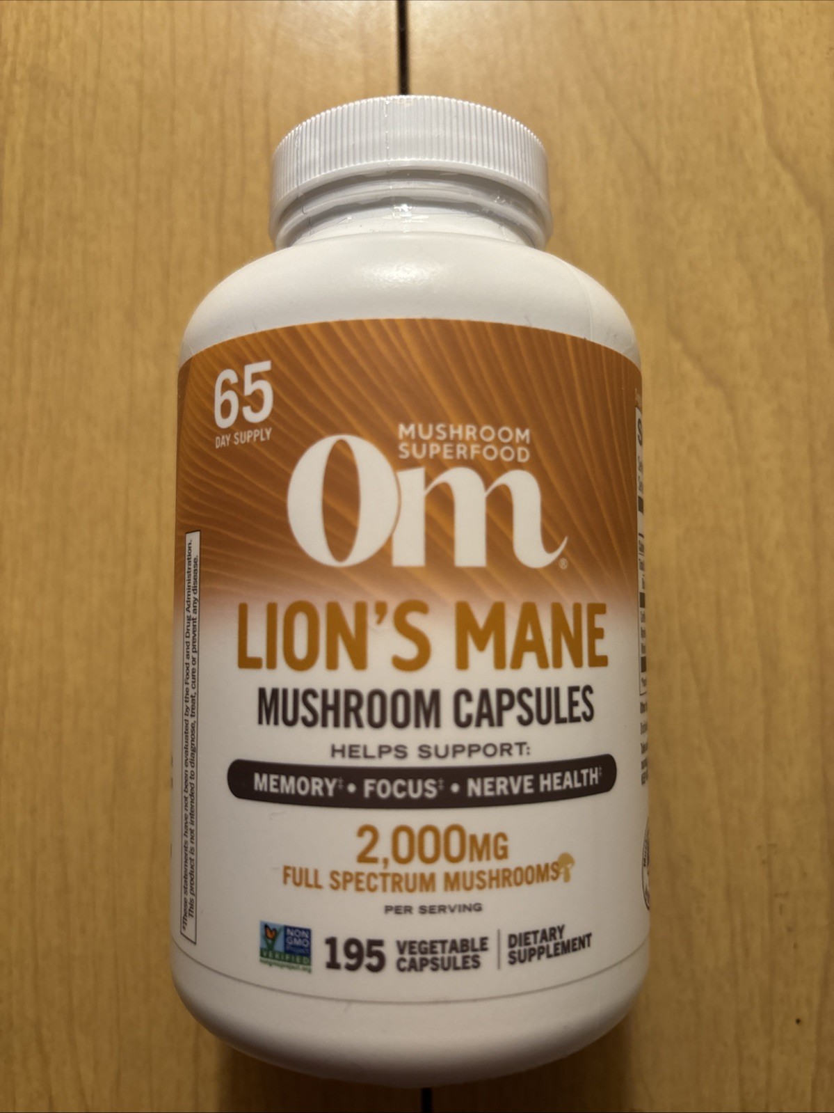 Cordyceps 195 Count Capsules By Om Mushrooms