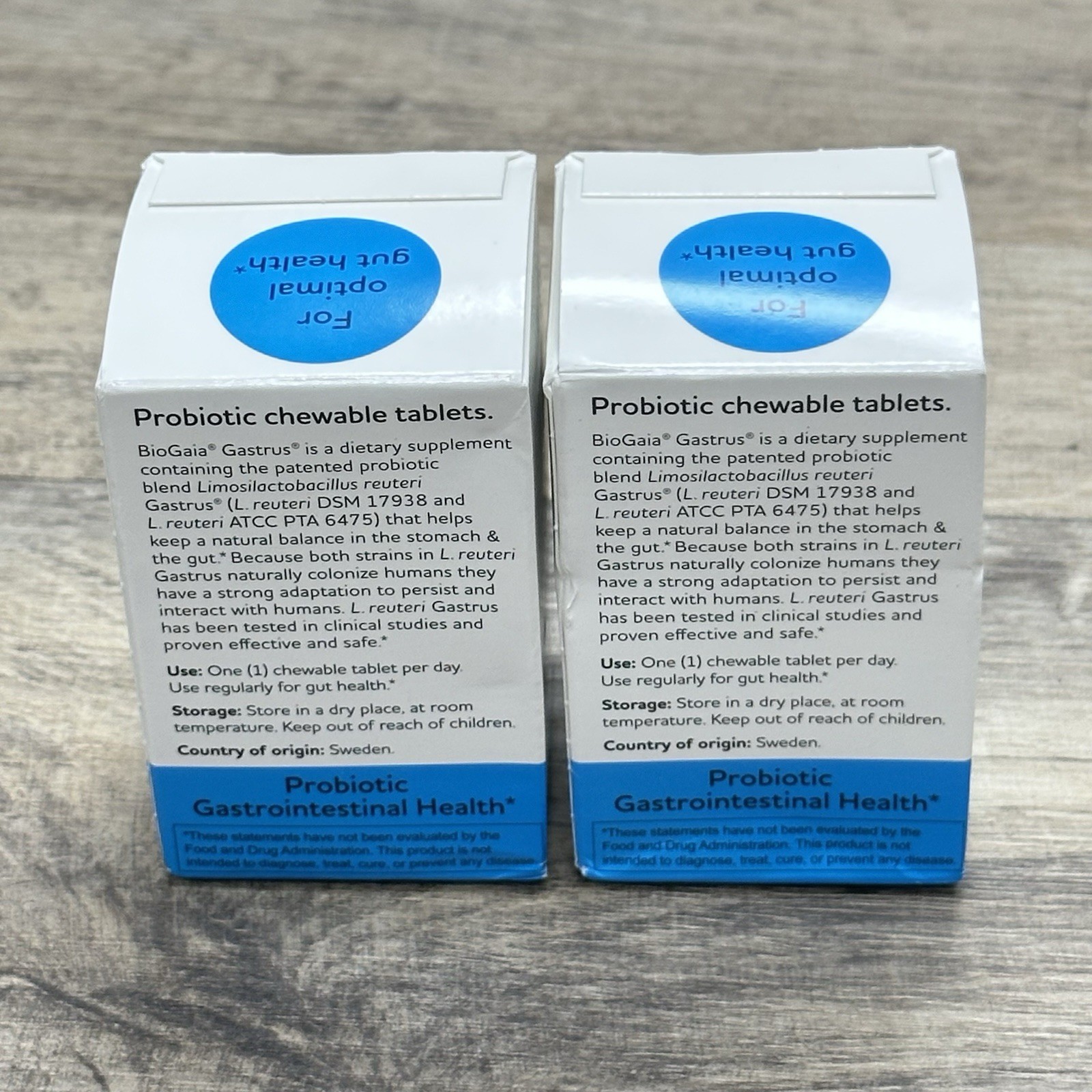 2x BioGaia Gastrus – Probiotic Chewables 30 Tabs Each – Exp 02/2027