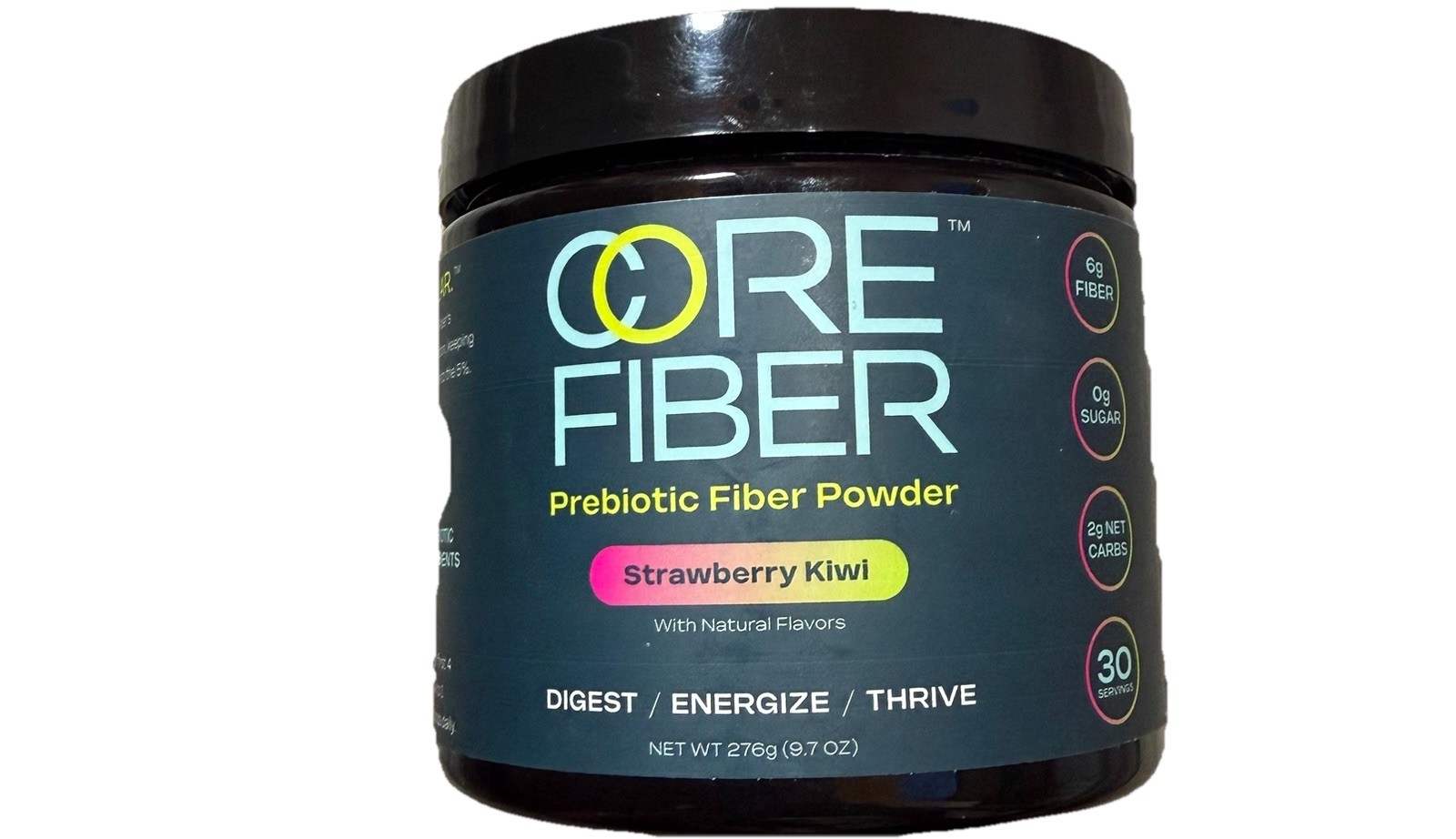Core Fiber Prebiotic Powder Sugar-Free Strawberry Kiwi Resistant Starch 9.7 oz