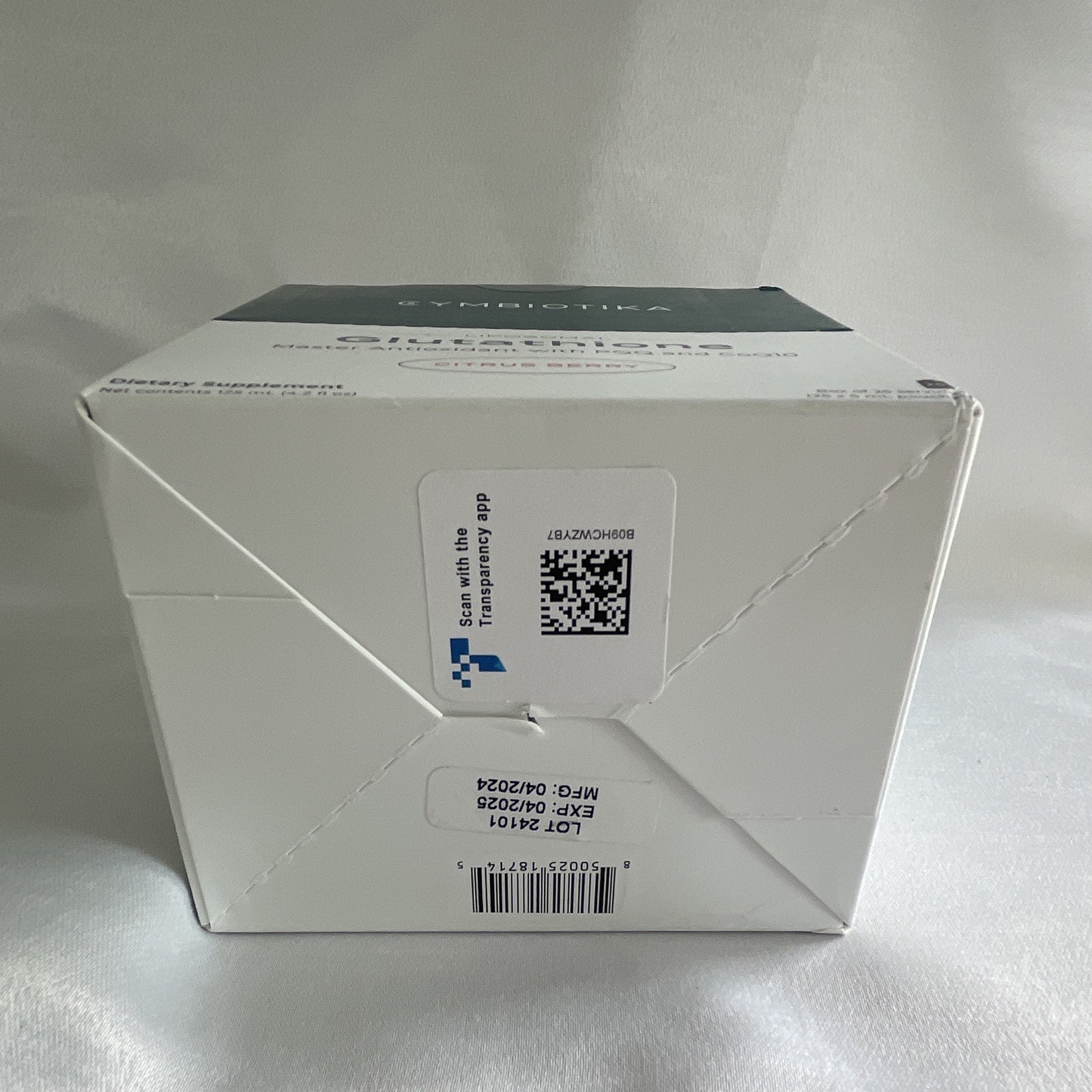 Expired 04/25 Cymbiotika Liposomal Glutathione Citrus Berry 25 Pouches CoQ10 PQQ