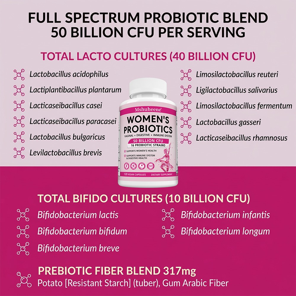 50 Billion CFU Women Probiotic Complex, Immune & Feminine Wellness 30~120 Caps