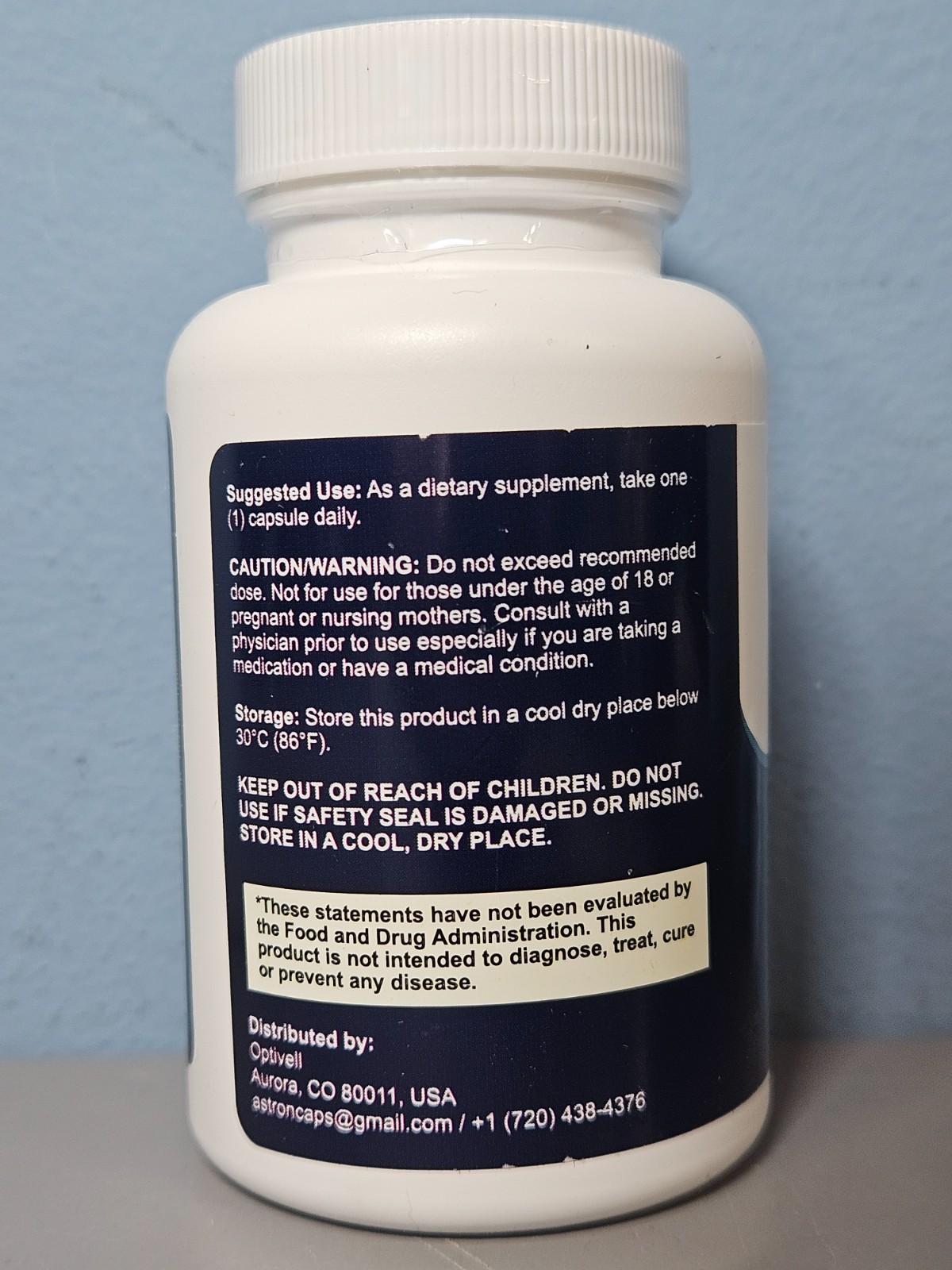 Optivell Vision Support Formula 30 Capsules – New & Sealed Exp 12/2027