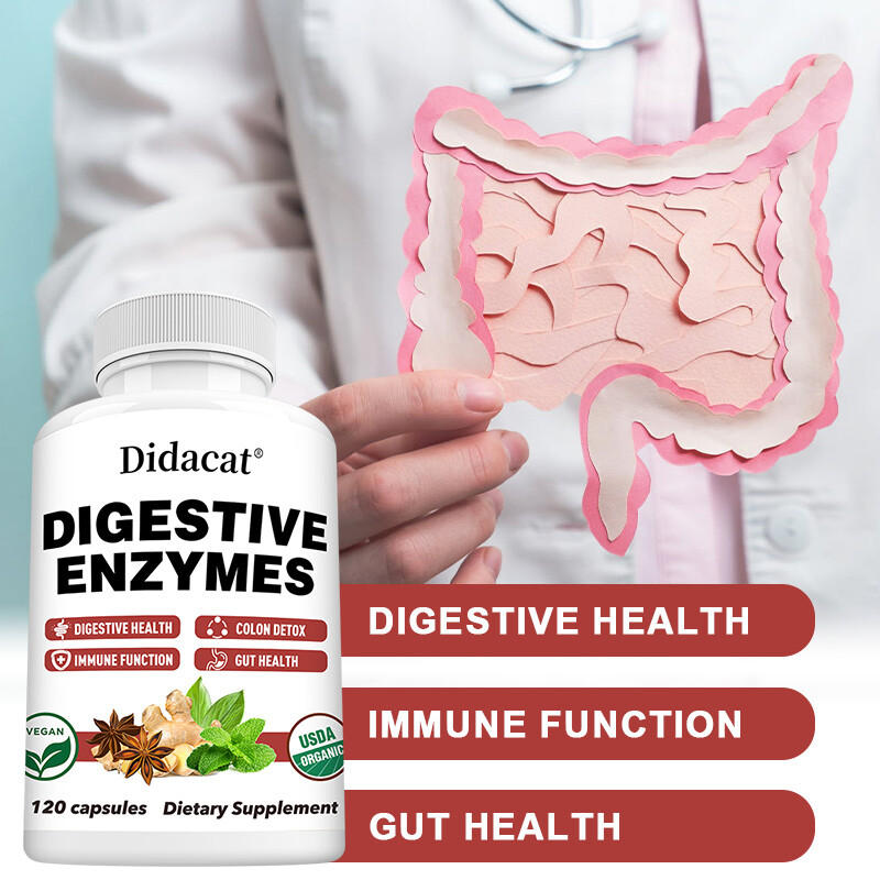 Digestive Enzymes for Colon Detox, Gas, Constipation & Bloating Relief