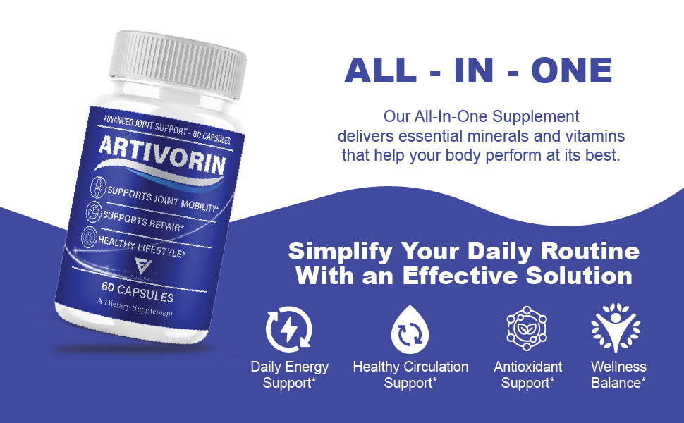 (5 Pack) Artivorin Advanced Joint Support, Artivorin Pills (300 Capsules)