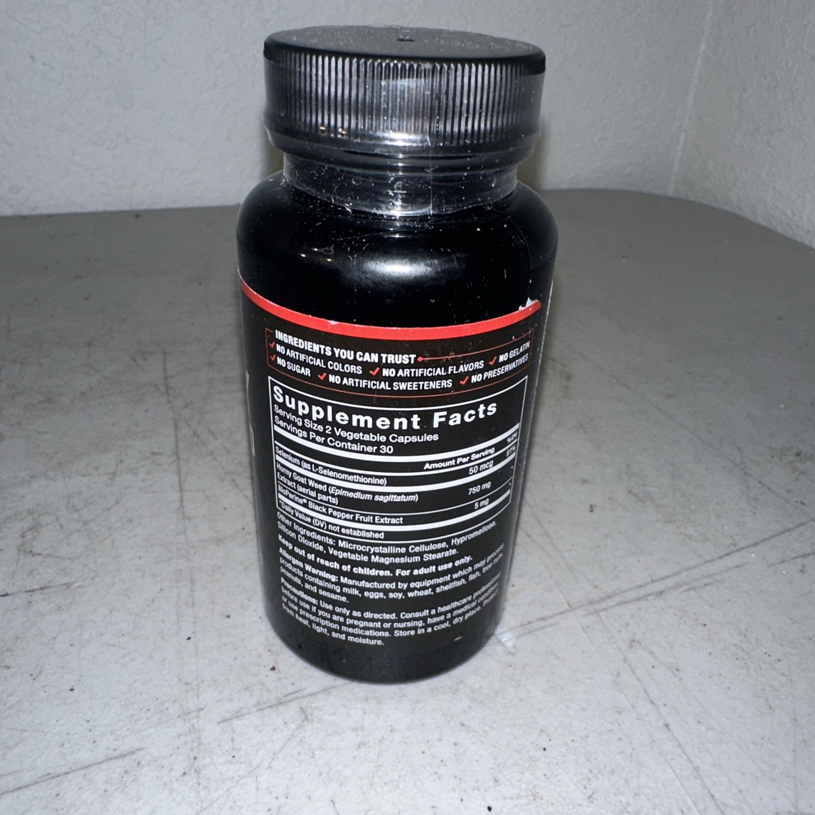 Force Factor – Horny Goat Weed with Black Pepper 750 mg~60 Capsules Exp 02/28