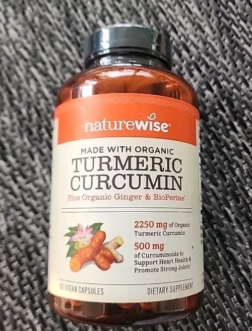 NatureWise, Organic Turmeric Curcumin, 180 Vegan Capsules