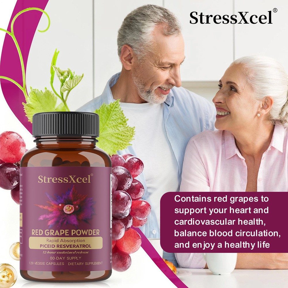 12 Hour Long-Lasting Piceid Resveratrol Supplement Supports Heart Health