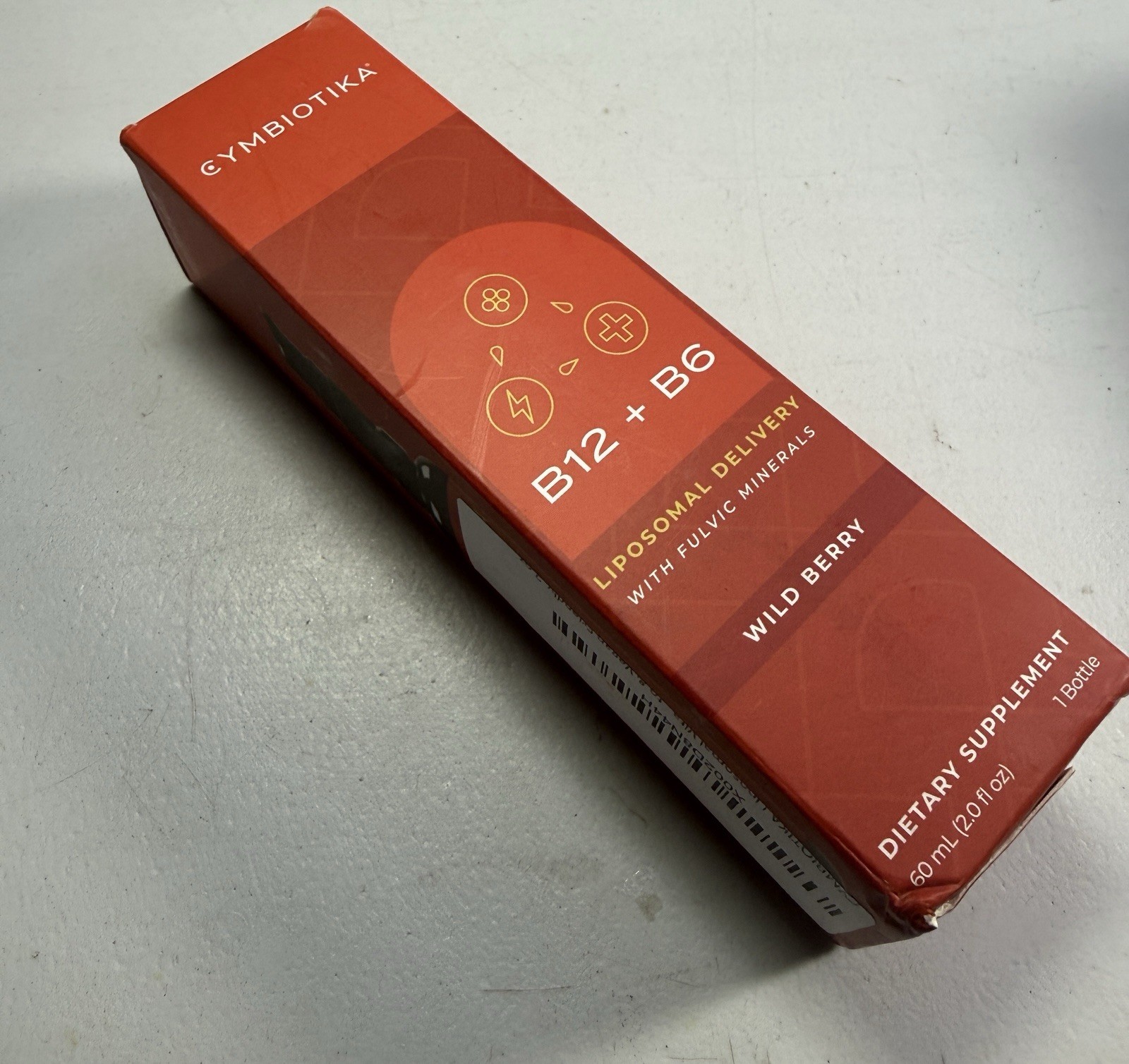 CYMBIOTIKA Vitamin B12 + B6 Liposomal Delivery Wild Berry, 60 mL Liquid