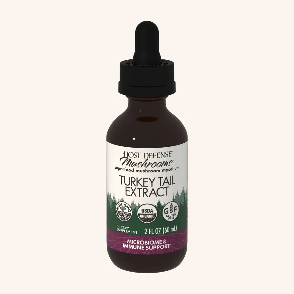 Host Defense Fungi Perfecti Turkey Tail Mushroom Extract 2 Fl Ounces EXP 02/28