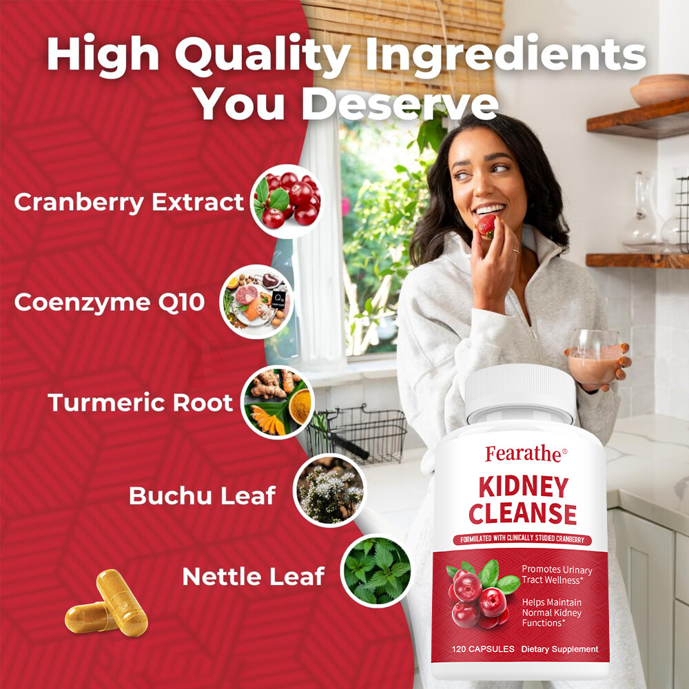 Kidney Health Cleanse Support Detox Natural Supplement High Quality
