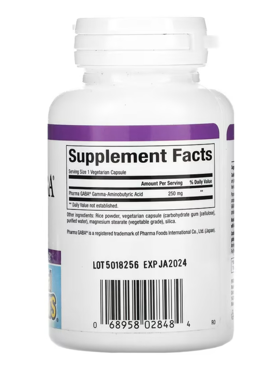 SALE Pharma GABA 250 mg Natural Factors – Stress Relax – 60 Caps 03/26 SALE