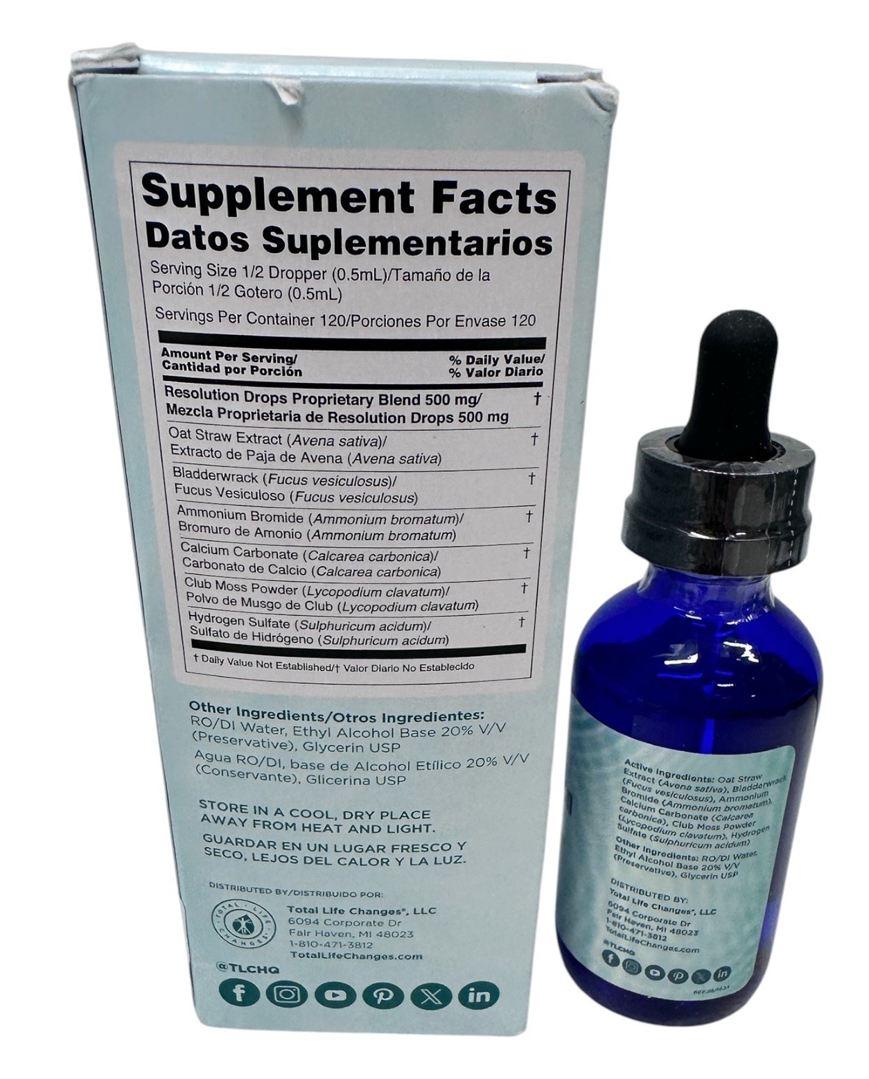 Resolution Drops Curb Your Cravings Supplement Supports Overall Wellness 2 fl oz