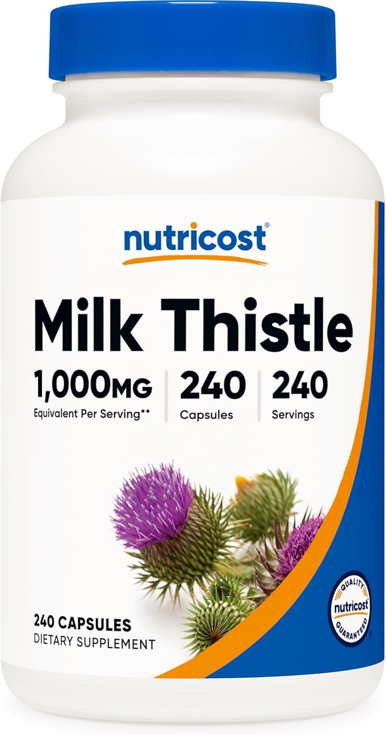 Nutricost Milk Thistle 250mg (1000mg Equivalent), 240 Vegetarian Capsules