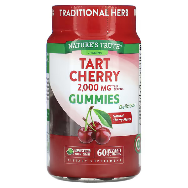 Nature’s Truth Tart Cherry 2000 mg 60 Vegan Gummies EXP 01/2026